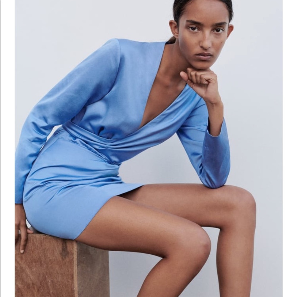 NWT Zara Mini Dress with Knot, Large